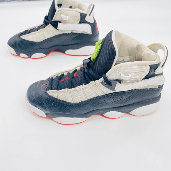 Air Jordan 6 Rings “He Got Game” (GS) Black University Red White Sz 6.5 Y Wmns 8 - Picture 5 of 15